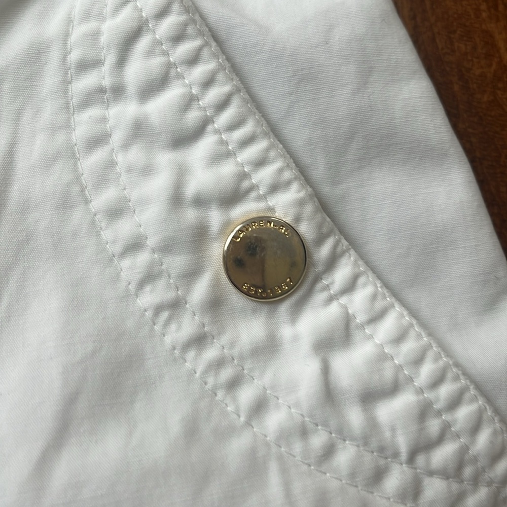Vintage Lauren Ralph Lauren White Bermuda Buckle Short - Picture 8 of 11